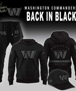 Washington Commanders 2025 Back In Black Limited Edition Combo Hoodie