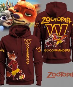 Washington Commanders Football Zootopia Hoodie 2025 Limited Edition-3D Unisex Hoodie