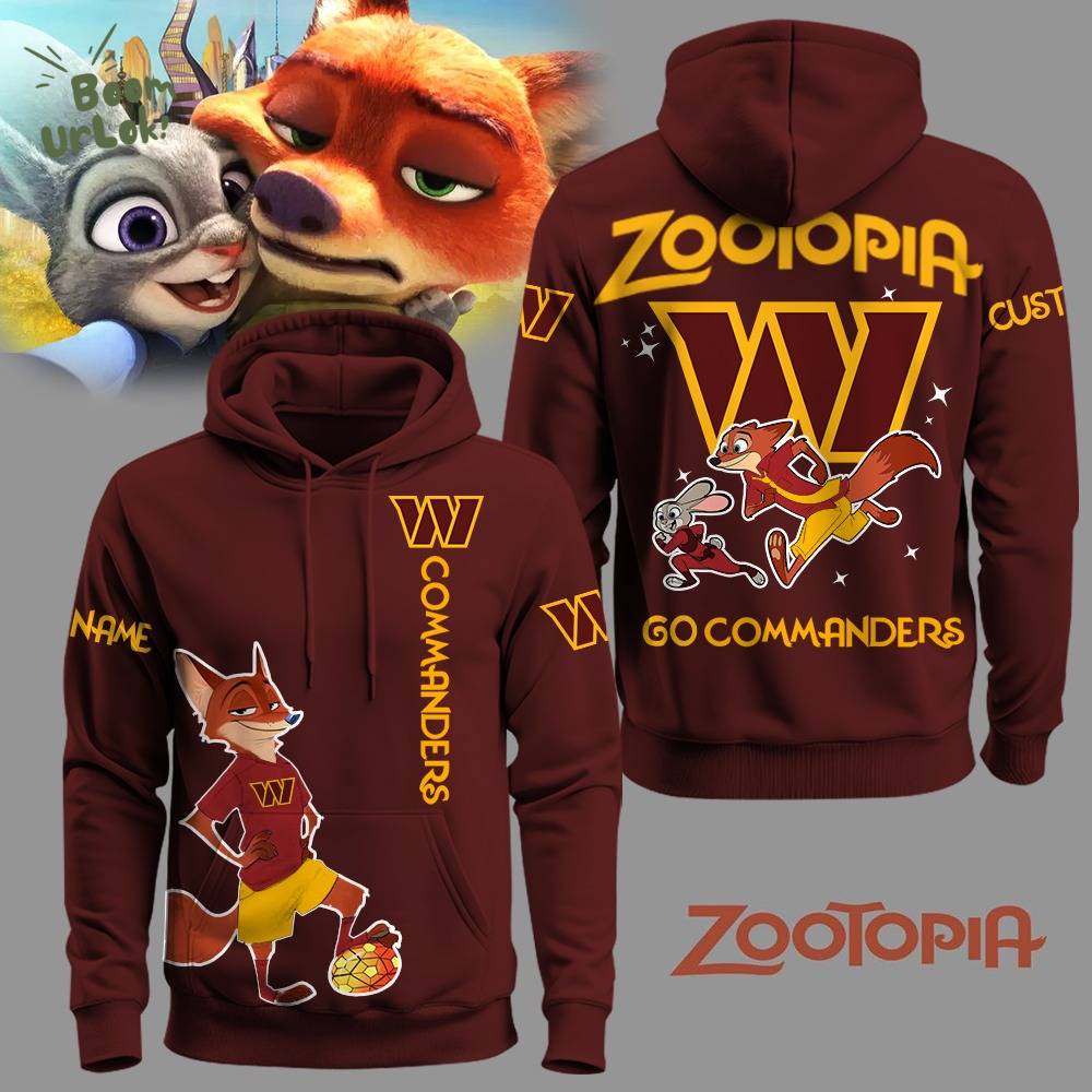Washington Commanders Football Zootopia Hoodie 2025 Limited Edition-3D Unisex Hoodie Washington Commanders Football Zootopia Hoodie 2025 Limited Edition-3D Unisex Hoodie