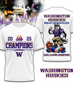 Washington Huskies | Premium NCAA 2025 LA Bowl Champions 3D Shirt