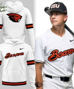 White Oregon State Beavers Baseball Classic Wordmark Hoodie – Special Edition