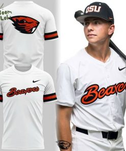 White Oregon State Beavers Baseball Classic Wordmark T-Shirt – Special Edition