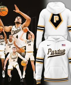 White Purdue Basketball Classic Wordmark Hoodie – Special Edition