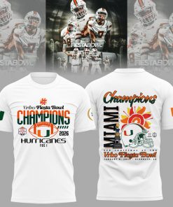 Miami Hurricanes College Football Playoff 2025 Fiesta Bowl Champions Combo W T-Shirt