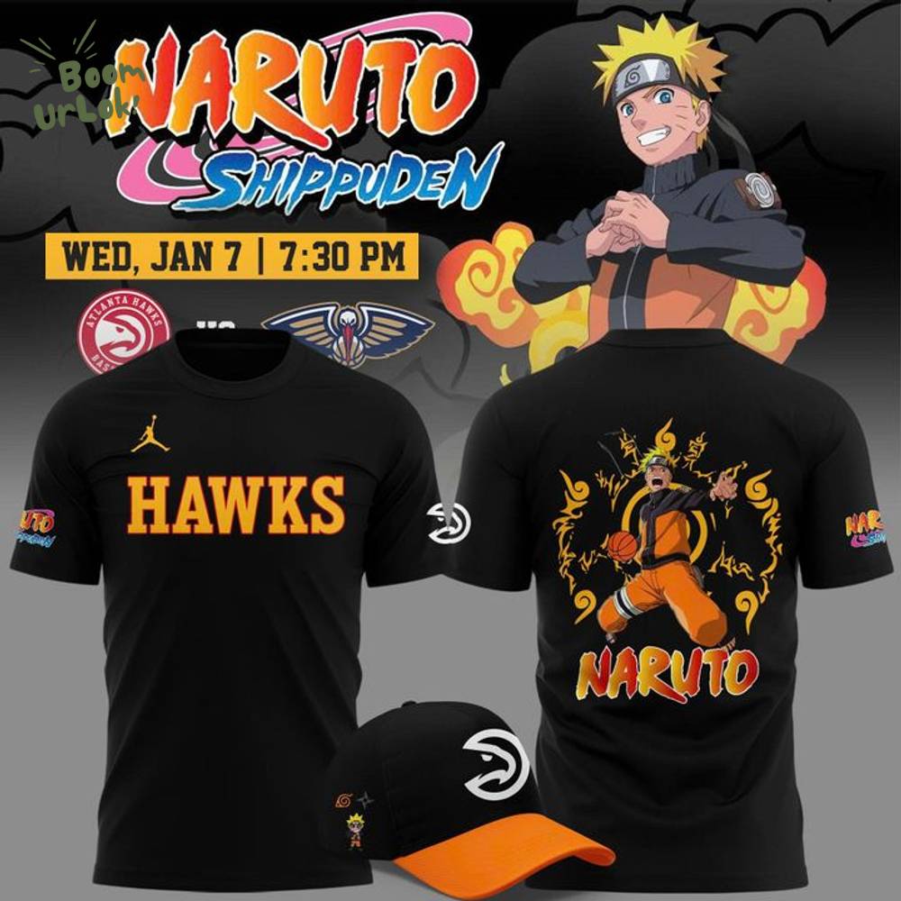 2026 Limited edition T-Shirt Atlanta Hawks x Naruto for fans 2026 Limited edition T-Shirt Atlanta Hawks x Naruto for fans