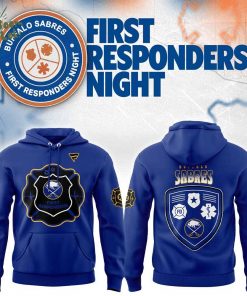 B Sabres First Responders Night 2026 Blue Hoodie