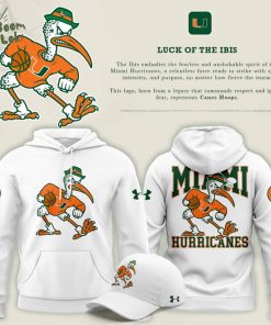 Canes Men’s Basketball “Luck of the Ibis” Limited Edition Hoodie – White