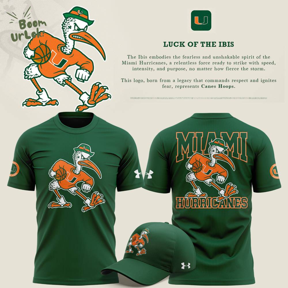 Canes Men’s Basketball "Luck of the Ibis" Limited Edition T-shirt - Green Canes Men’s Basketball "Luck of the Ibis" Limited Edition T-shirt - Green
