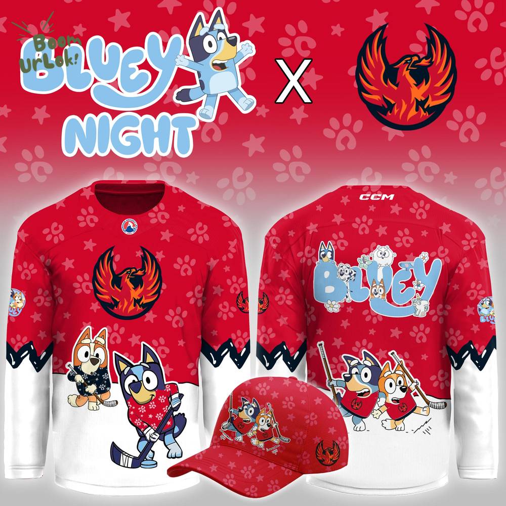 Coachella Valley Firebirds Bluey Night Game Limited Hockey Jersey Coachella Valley Firebirds Bluey Night Game Limited Hockey Jersey