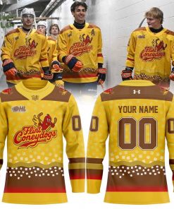 Flint Firebirds Coneydogs Uniform 2026 Hockey Jersey Custom Name, Number