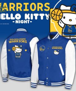 Golden State Warriors 2026 Hello Kitty Night Bomber Jacket