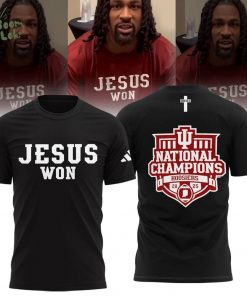Indiana Hoosiers ” Jesus Won” 2026 National Champions Limited Edition Shirt