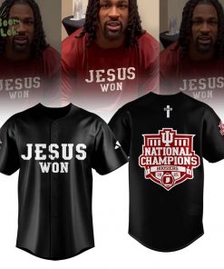 Indiana Hoosiers ” Jesus Won” 2026 National Champions Limited Jersey