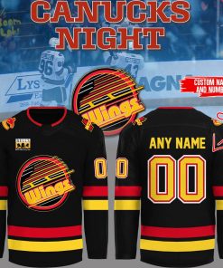 Limited Edition Canucks Night Custom Name And Number Hockey Jersey