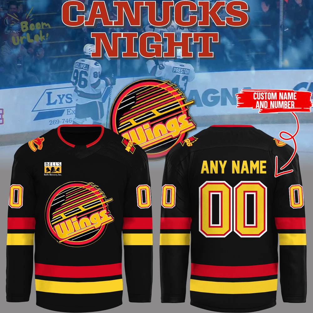 Limited Edition Canucks Night Custom Name And Number Hockey Jersey Limited Edition Canucks Night Custom Name And Number Hockey Jersey