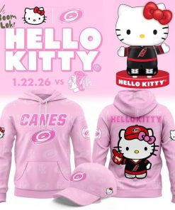 Limited Edition Carolina Hurricane ” Hello Kitty Night ” 2026 Hoodie