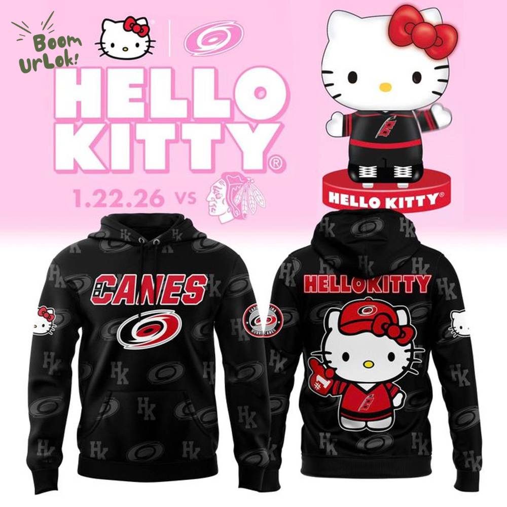 Limited Edition Carolina Hurricane '' Hello Kitty Night '' 2026 Hoodie(Black) Limited Edition Carolina Hurricane '' Hello Kitty Night '' 2026 Hoodie(Black)