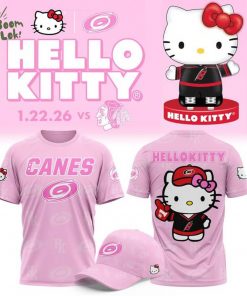 Limited Edition Carolina Hurricanes ” Hello Kitty Night ” 2026 T-shirt