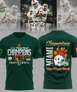 Miami Hurricanes College Football Playoff 2025 Fiesta Bowl Champions Combo T-Shirt