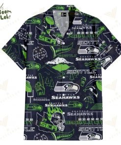 NFL Seattle Seahawks Football Hawaiian Shirt | Personalized Go Hawks Hawaiian Shirt