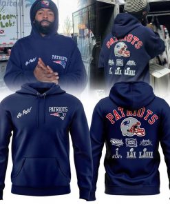 Official New England Patriots “Go Pats” Hoodie – Navy