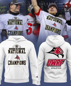 Official Wisconsin–River Falls Falcons football Champions Hoodie – White (Updated Version)-V1