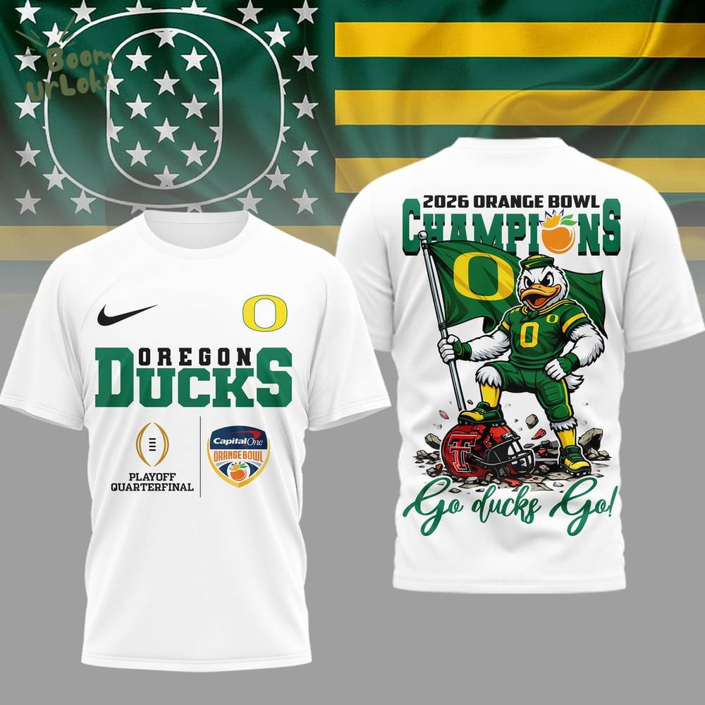 Oregon Ducks | Premium NCAA 2026 Orange Bowl Champions 3D Shirt Oregon Ducks | Premium NCAA 2026 Orange Bowl Champions 3D Shirt