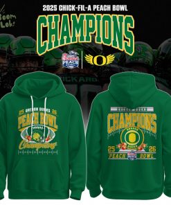 Oregon Ducks Special Peach Bowl Champions Limited Edition Hoodie