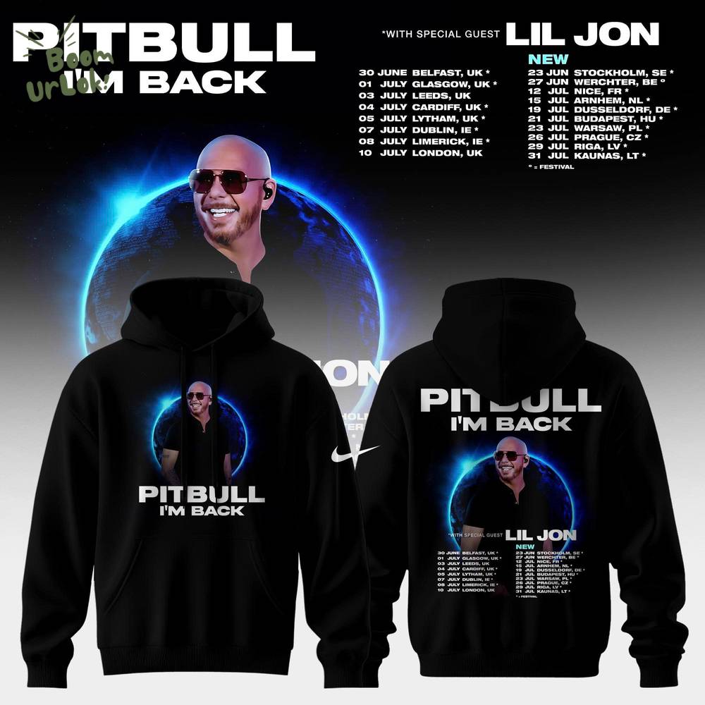 Pitbull – I’m Back! Tour 2026 Limited Edition Hoodie Pitbull – I’m Back! Tour 2026 Limited Edition Hoodie