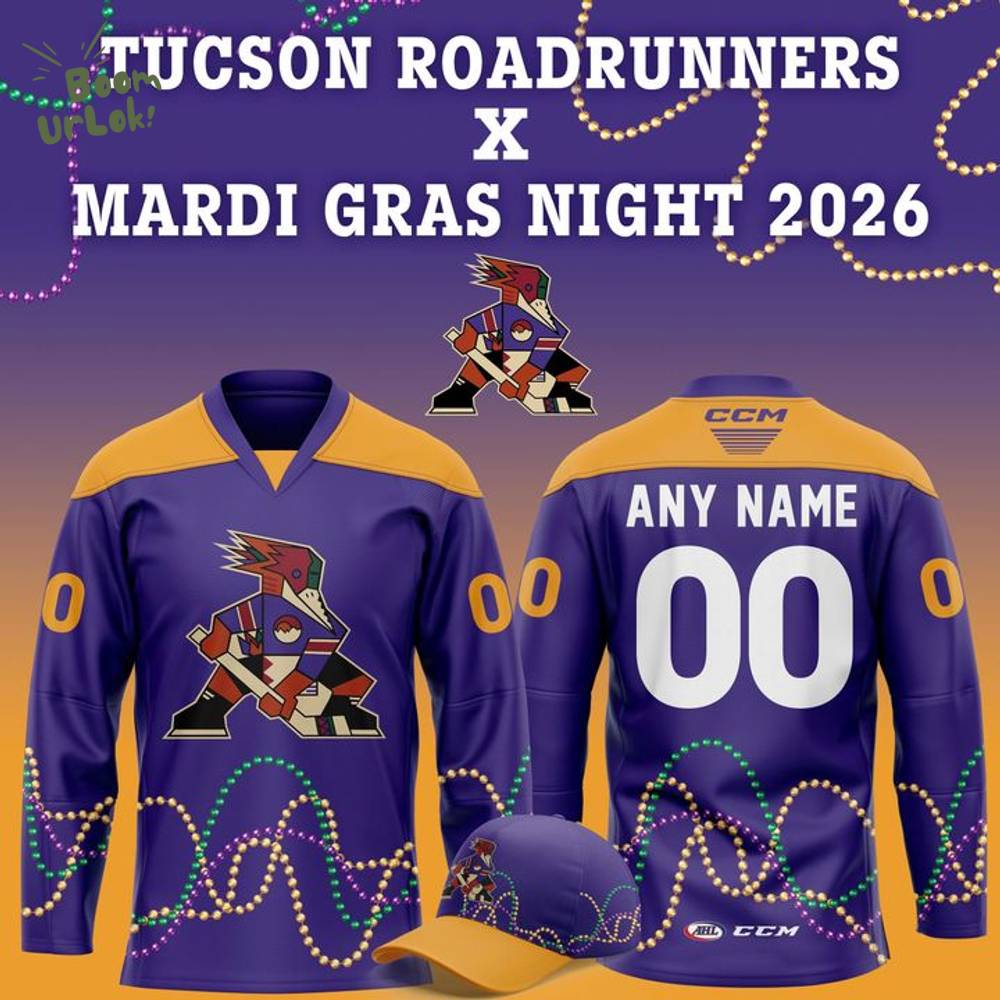 Tucson Roadrunners 2026 Mardi Gras Jersey Tucson Roadrunners 2026 Mardi Gras Jersey
