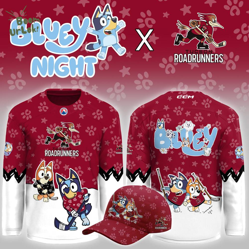 Tucson Roadrunners Bluey Night Game Limited Hockey Jersey Tucson Roadrunners Bluey Night Game Limited Hockey Jersey