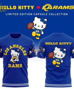 Unisex Los Angeles Rams x Helllo Kitty Night 2025 Hoodie-Blue (Updated Version)