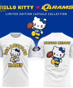 Unisex Los Angeles Rams x Helllo Kitty Night 2025 Hoodie-White (Updated Version)