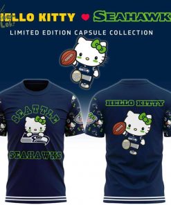 Unisex Los Angeles Rams x Helllo Kitty Night 2025 T-shirt-Navy (Updated Version)