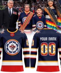 W Jets Wasacnews Night 2026 Blue Hockey Jersey Custom Name, Number