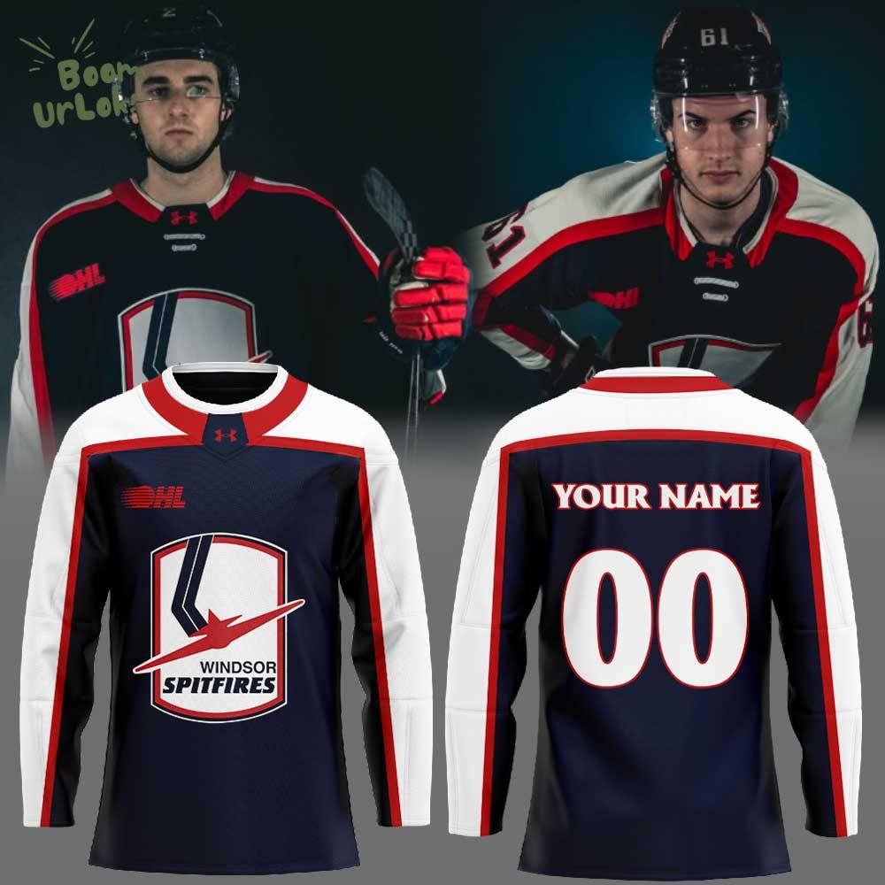 Windsor Spitfires Worn by Legends. A Spitfire classic returns Hockey Jersey Custom Name, Number Windsor Spitfires Worn by Legends. A Spitfire classic returns Hockey Jersey Custom Name, Number